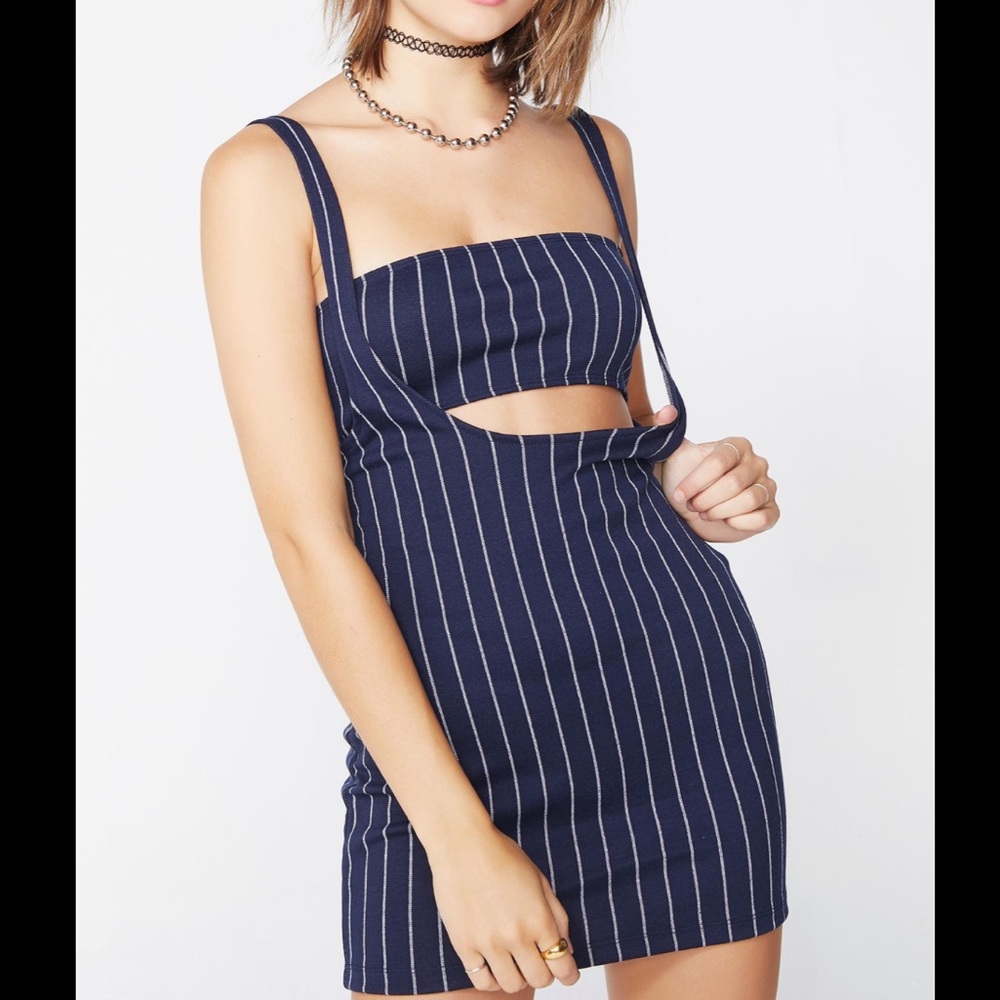 🆕 Motel pinstripe bodycon tank dress